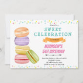 Uitnodiging op de verjaardag van Macaron (Voorkant)