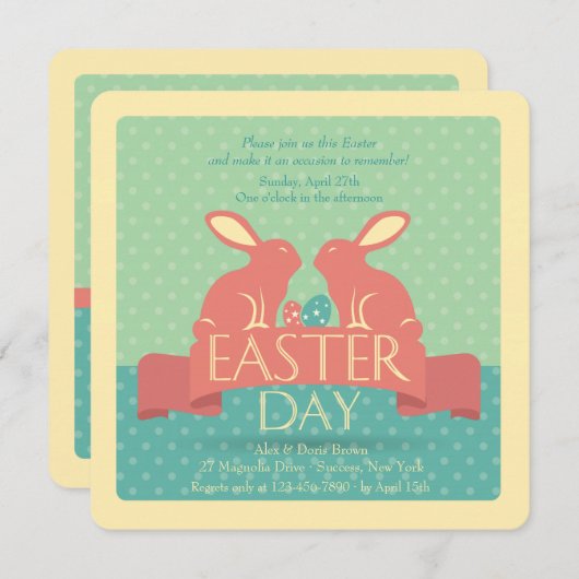 Uitnodiging op feestdag (Voorkant / Achterkant)