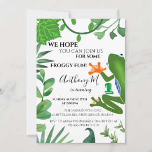 Uitnodiging op verjaardagsfeestje voor kinderen va