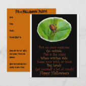 Uitnodiging Oranje partij van Brown Araneus Hallow (Voorkant / Achterkant)