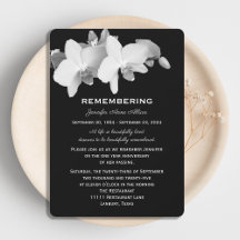 Uitnodiging orchidee sterfdagviering