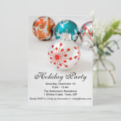 Uitnodiging Ornaments Holiday Party (Staand voorkant)