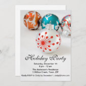 Uitnodiging Ornaments Holiday Party (Voorkant / Achterkant)