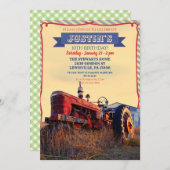 Uitnodiging oude tractor (Voorkant / Achterkant)