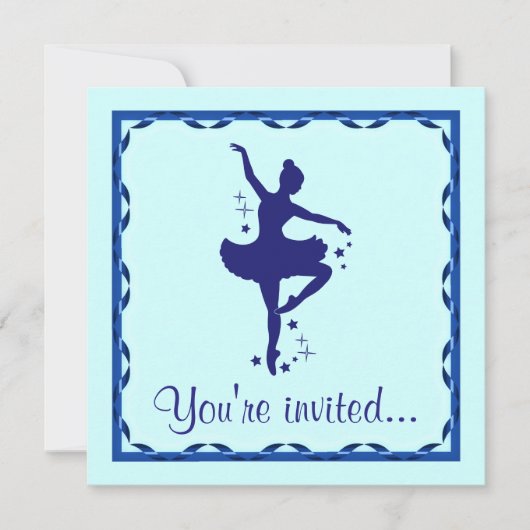 Uitnodiging overweging: Ballerina in Blauw (Voorkant)