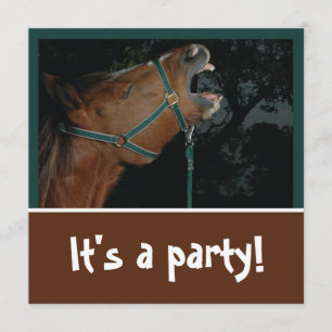 Uitnodiging Paard Hinnikend Feest