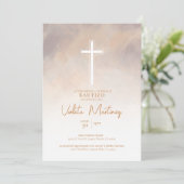 Uitnodiging Paarse Doopfeest (Staand voorkant)