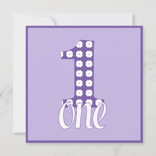 Uitnodiging Paarse partij één (Voorkant)