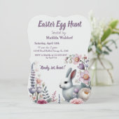 Uitnodiging Paashaas Eierspel (Staand voorkant)