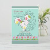 Uitnodiging Paastulpenrand (Staand voorkant)