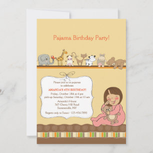 Uitnodiging Pajama Party
