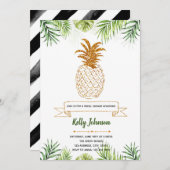 Uitnodiging Palm Spring Shower Party (Voorkant / Achterkant)