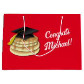 Uitnodiging Pancake Brunch Graduy Party Groot Cadeauzakje (Voorkant)