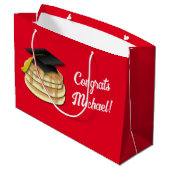 Uitnodiging Pancake Brunch Graduy Party Groot Cadeauzakje (Achterkant Gekanteld)