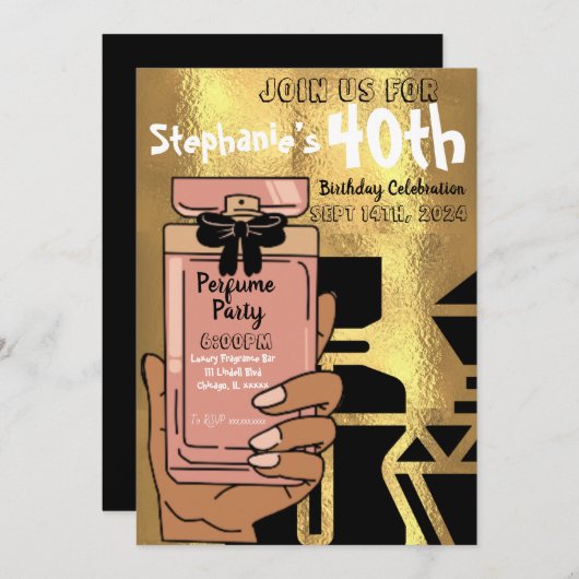 Uitnodiging Parfumfeest (Voorkant / Achterkant)