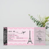 Uitnodiging Parijs, Uitnodiging Parijs Feest, Verj (Staand voorkant)