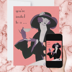 Uitnodiging  partij voor Vrijgezellenfeest van art