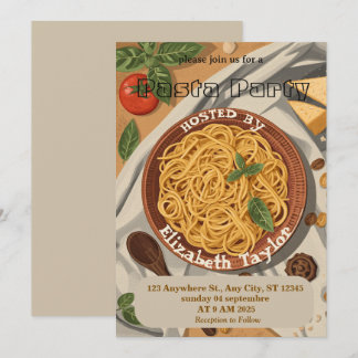 Uitnodiging Pasta Feest Italiaans Eetfestijn