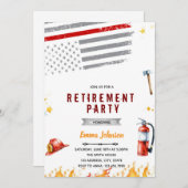 Uitnodiging pensionering brandweerman (Voorkant / Achterkant)