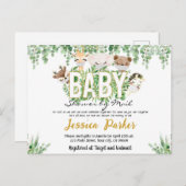 Uitnodiging per post voor babyfeest (Voorkant / Achterkant)