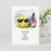 Uitnodiging Pickleball Feest (Staand voorkant)