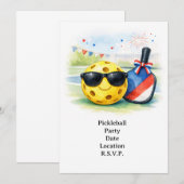 Uitnodiging Pickleball Feest (Voorkant / Achterkant)