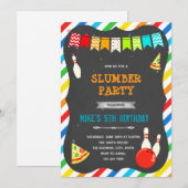 Uitnodiging pizza bowlen (Voorkant / Achterkant)