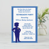 Uitnodiging politieagent vrouw (Staand voorkant)