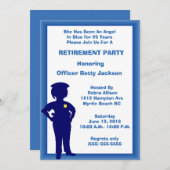 Uitnodiging politieagent vrouw (Voorkant / Achterkant)