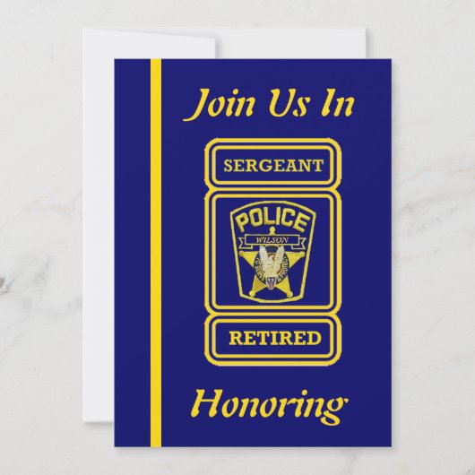Uitnodiging politiesergeant (Voorkant)
