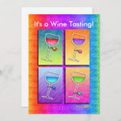 Uitnodiging - Pop Art Wijn (Voorkant / Achterkant)