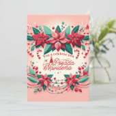 Uitnodiging Posada Kerstfeest (Staand voorkant)