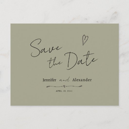 Uitnodiging Postcar Save The Date moderne horizont (Voorkant)