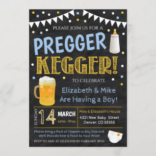 Uitnodiging Pregger Kegger Party
