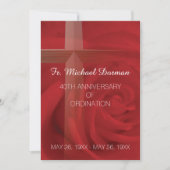 Uitnodiging priester 40e Jubileum Ordination Red (Voorkant)