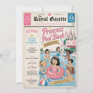 Uitnodiging Princess Pool Bash-redactie