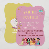 Uitnodiging Prinsessenfeest (Voorkant / Achterkant)