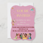 Uitnodiging Prinsessenfeest (Voorkant)