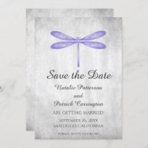 Uitnodiging Purple Dragonfly Save the Date
