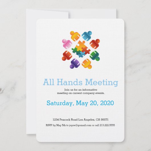 Uitnodiging Puzzle Team (Voorkant)