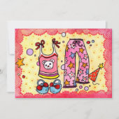 Uitnodiging Pyjamafeestje (Voorkant)