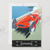 Uitnodiging raceauto (Voorkant)