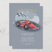 Uitnodiging raceauto (Voorkant / Achterkant)