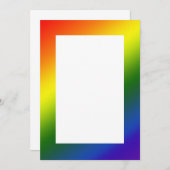 Uitnodiging radiogolflengte regenbooggradiënt (Voorkant / Achterkant)