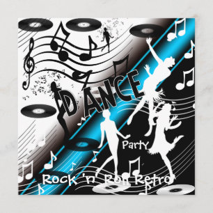 Uitnodiging Rock 'n' Roll Retro Dansfeest