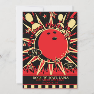 Uitnodiging Rockabilly Bowling Party