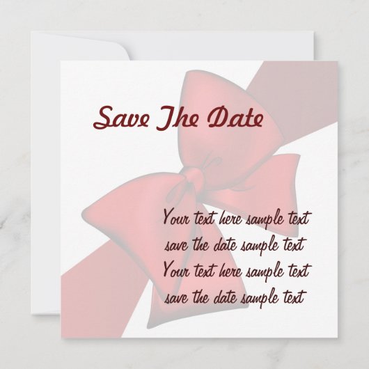 Uitnodiging Rode Bow (Achterkant)