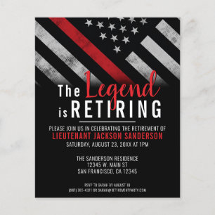 Uitnodiging rode lijn uit begrotingstechnische bra flyer