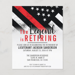 Uitnodiging rode lijn uit begrotingstechnische bra flyer