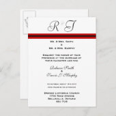 Uitnodiging - Rode & Zwarte Lijn (Voorkant / Achterkant)